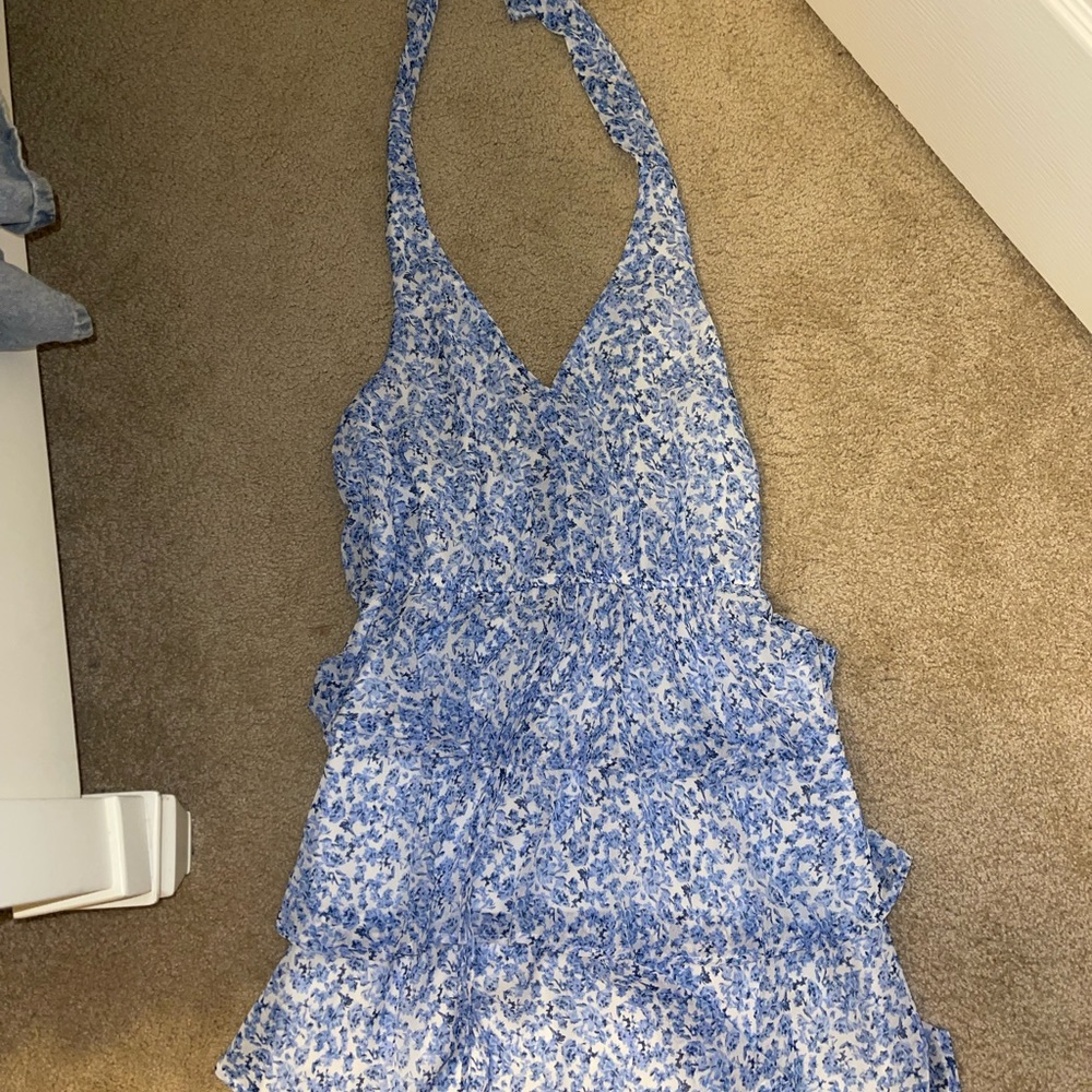 Women’s blue floral dress that ties around your neck! From Altar’d State! Size L